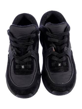 Chanel Interlocking CC Logo Suede Sneakers