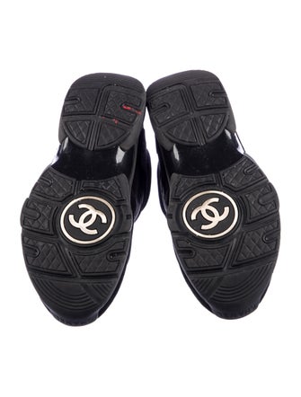 Chanel Interlocking CC Logo Suede Sneakers