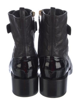Chanel 2023 Quilted Pattern Combat Boots