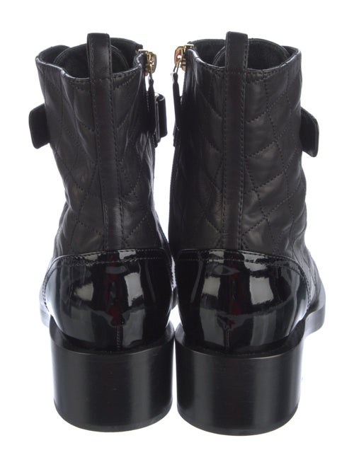 Chanel 2023 Quilted Pattern Combat Boots