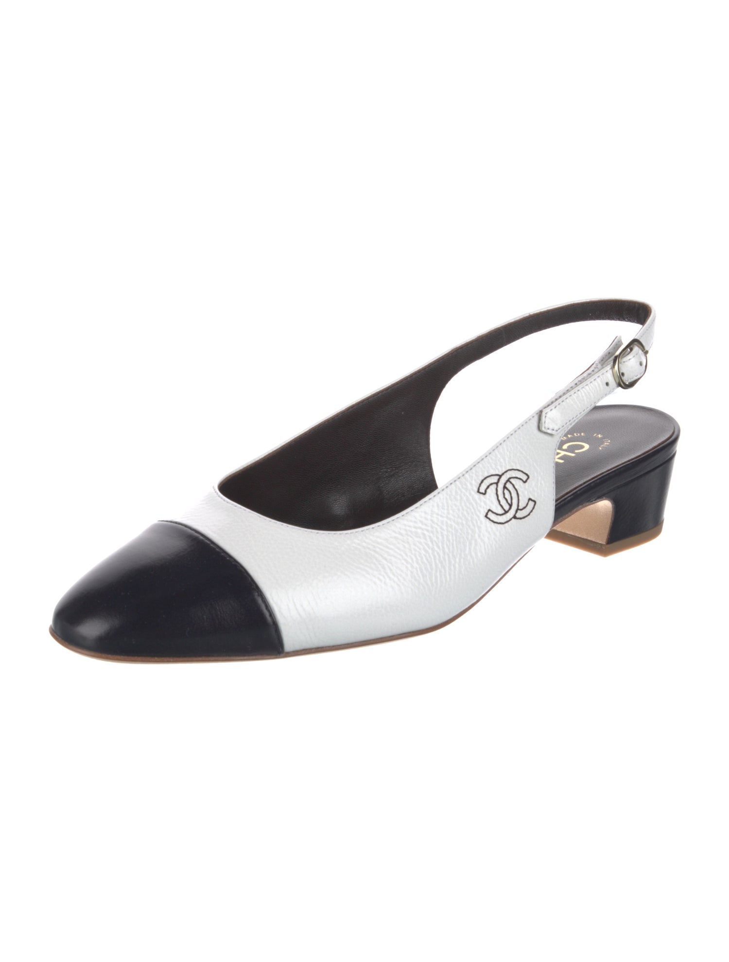 Chanel 2024 Interlocking CC Logo Slingback Pumps