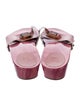Chanel Interlocking CC Logo Patent Leather Slides
