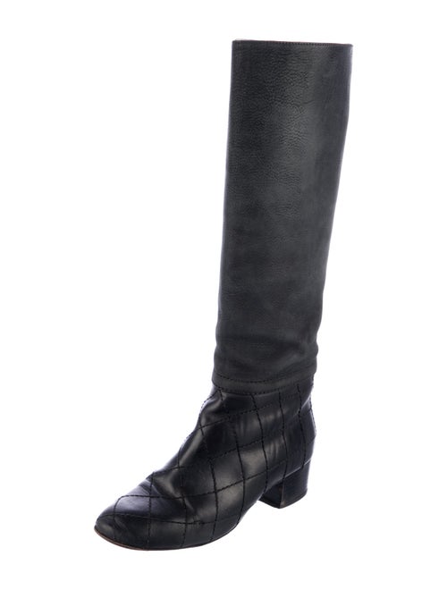 Chanel 2013 Quilted Pattern Riding Boots
