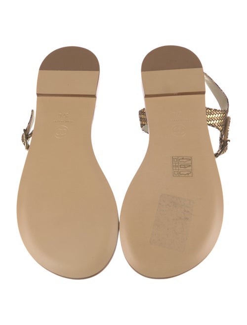 Chanel 2018 Interlocking CC Logo T-Strap Sandals