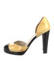 Chanel 2008 Interlocking CC Logo D'Orsay Pumps