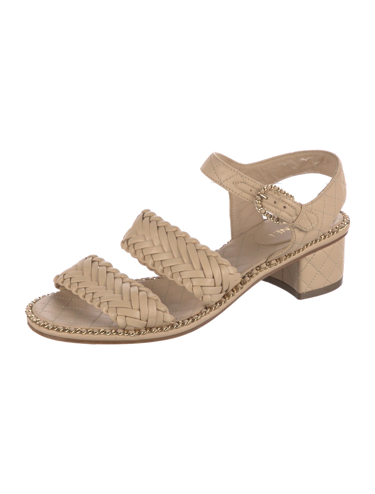 Chanel 2015 Interlocking CC Logo Sandals