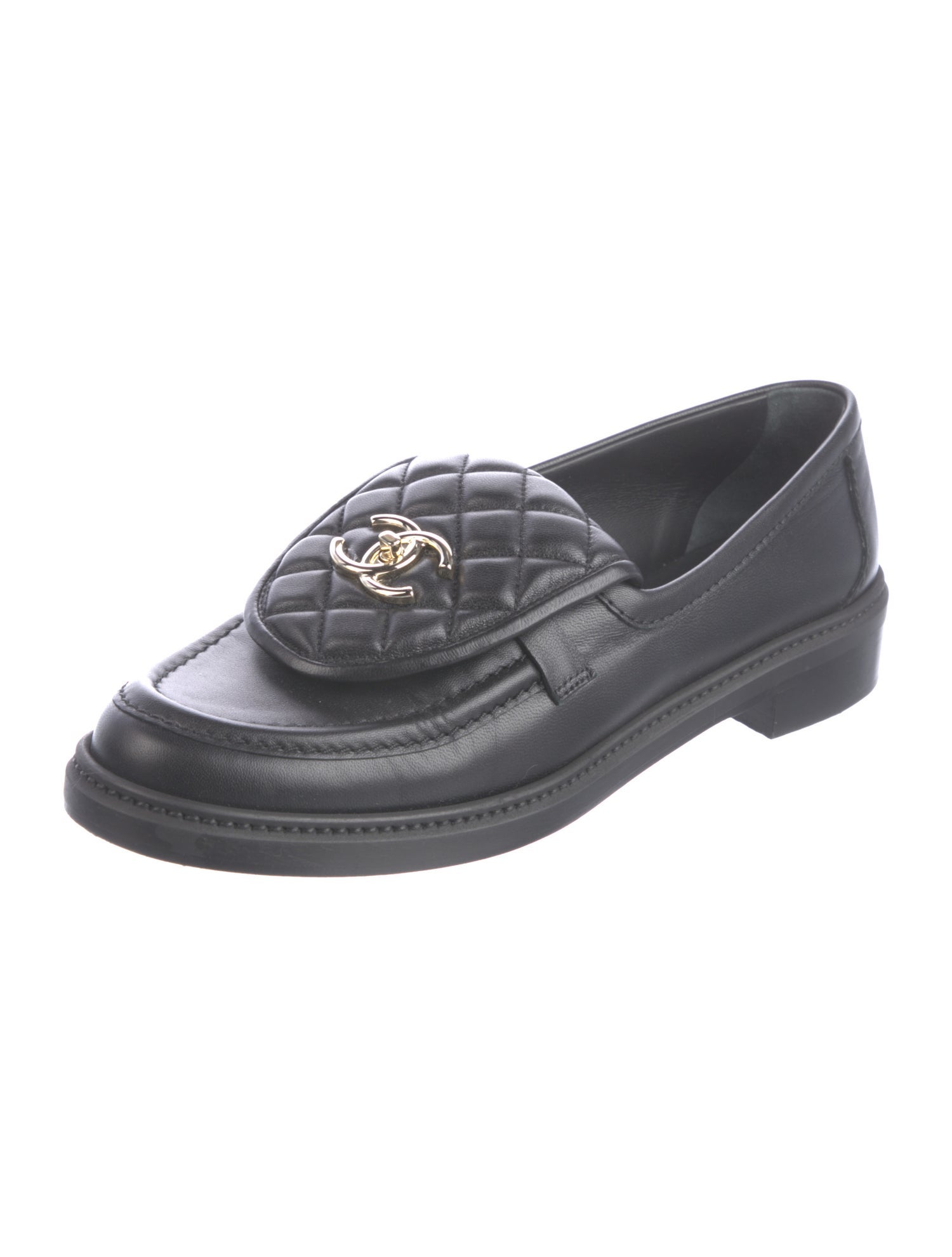 Chanel 2020 Interlocking CC Logo Loafers