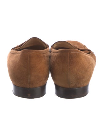 Chanel Interlocking CC Logo Suede Loafers