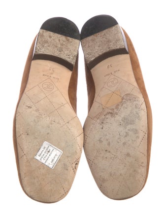 Chanel Interlocking CC Logo Suede Loafers