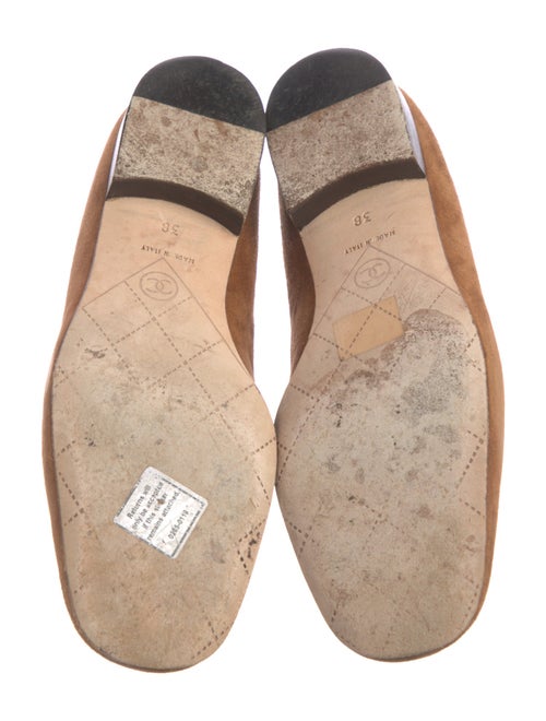 Chanel Interlocking CC Logo Suede Loafers