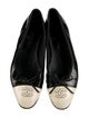 Chanel Interlocking CC Logo Patent Leather Ballet Flats