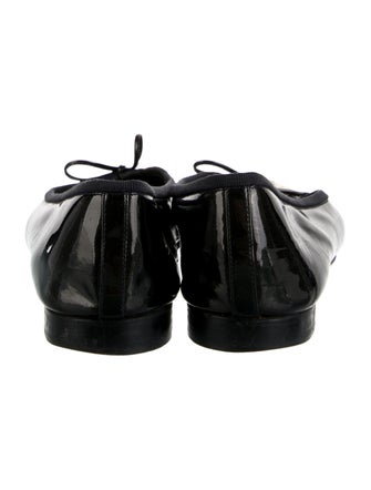 Chanel Interlocking CC Logo Patent Leather Ballet Flats