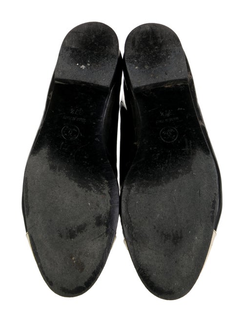 Chanel Interlocking CC Logo Patent Leather Ballet Flats