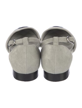 Chanel Interlocking CC Logo Suede D'Orsay Flats