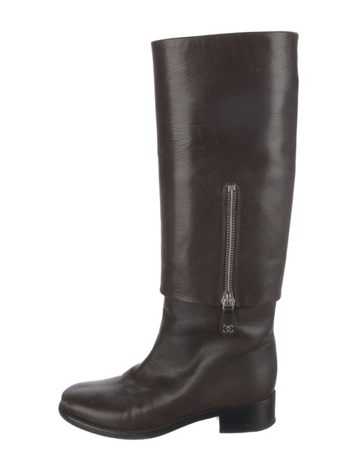 Chanel 2012 Interlocking CC Logo Riding Boots