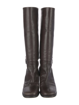 Chanel 2012 Interlocking CC Logo Riding Boots