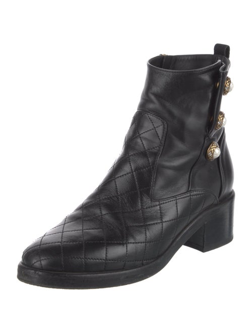 Chanel 2017 Interlocking CC Logo Combat Boots