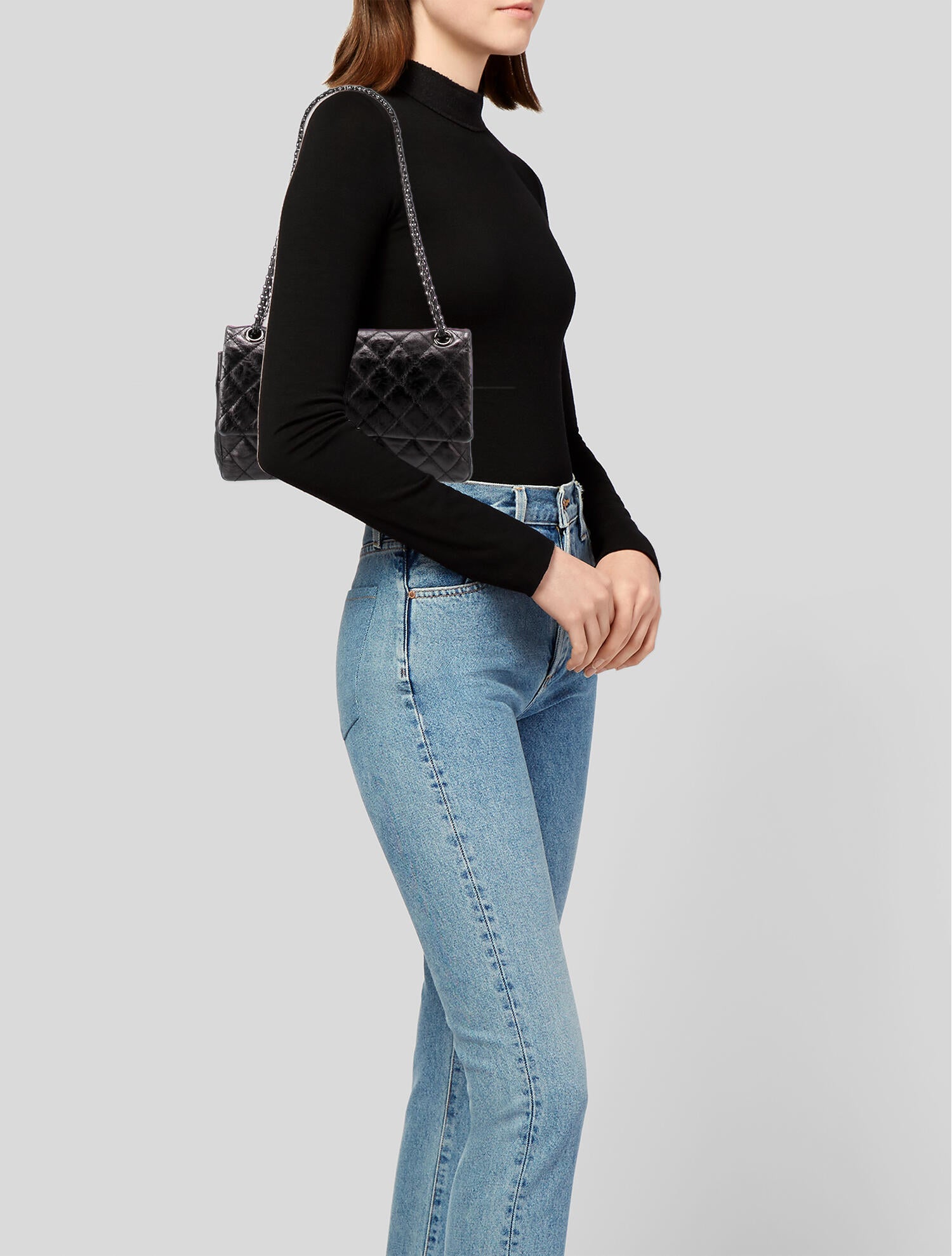 Chanel So Black Reissue 226 Double Flap Bag