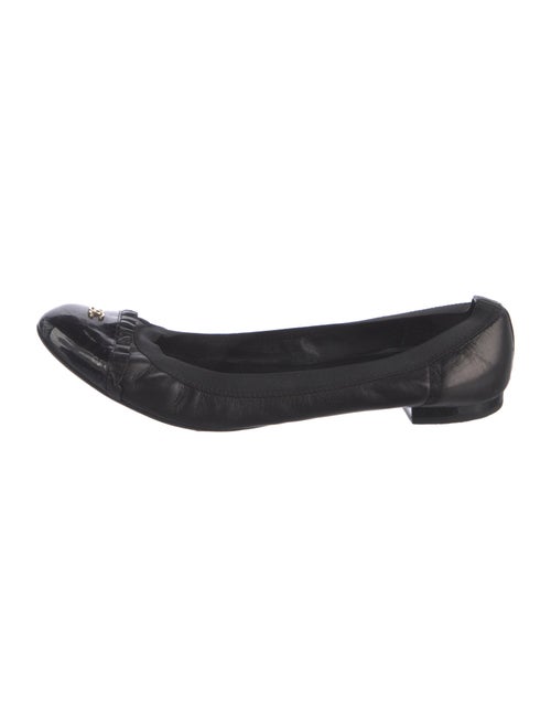 Chanel Interlocking CC Logo Leather Flats