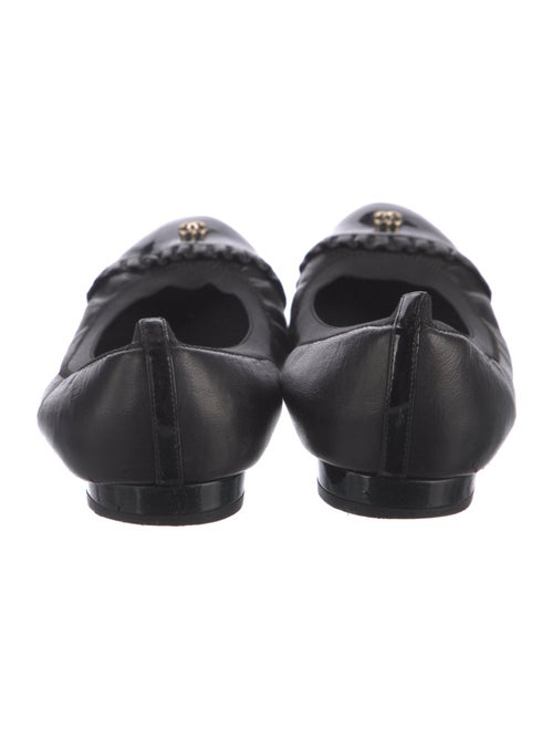 Chanel Interlocking CC Logo Leather Flats