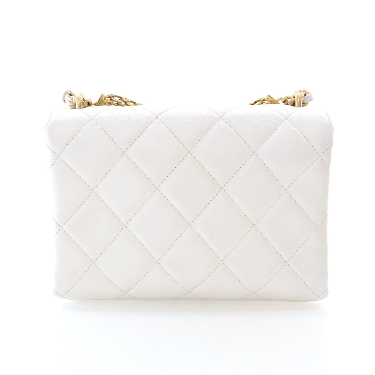 Chanel Interlocking CC Crystal Logo Chain Flap