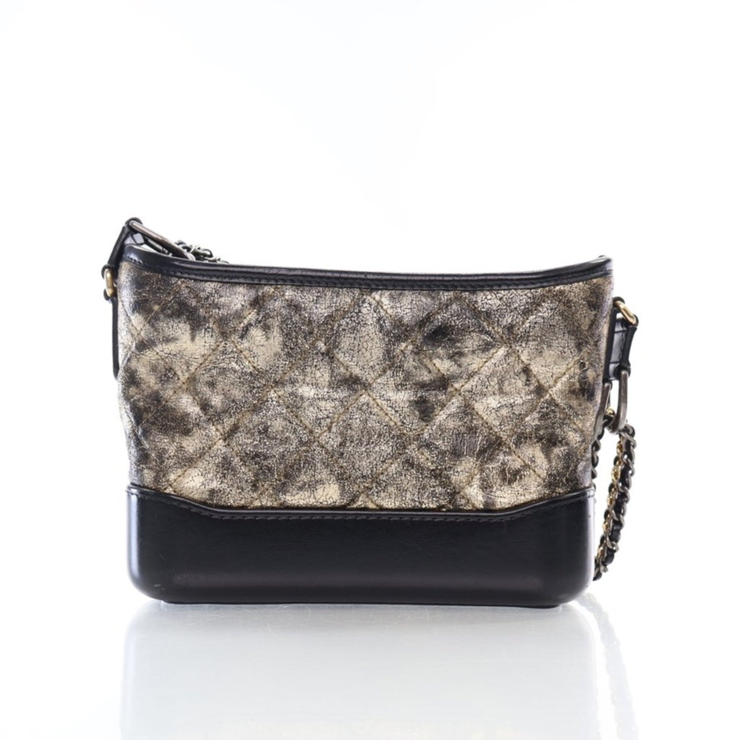 Chanel Interlocking CC Gabrielle Hobo Black Goatskin