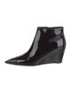 Chanel Interlocking CC Logo Patent Leather Boots
