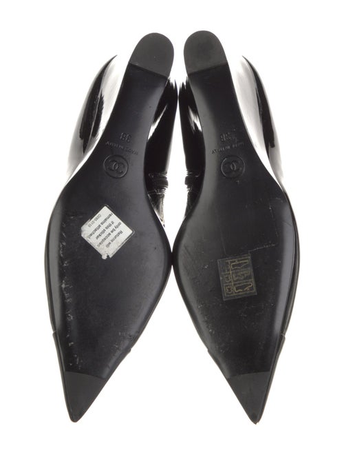 Chanel Interlocking CC Logo Patent Leather Boots