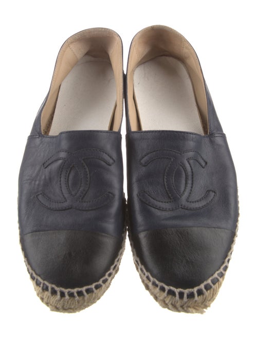 Chanel Interlocking CC Logo Lambskin Espadrilles
