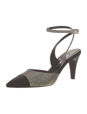 Chanel Colorblock Pattern Slingback Pumps