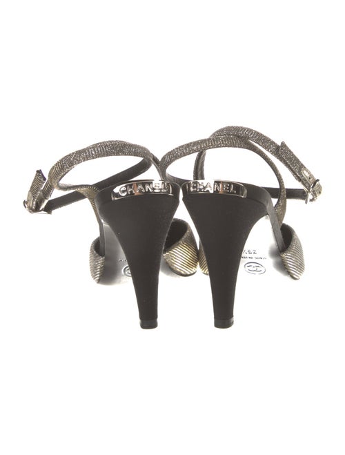 Chanel Colorblock Pattern Slingback Pumps