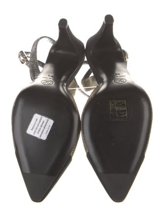 Chanel Colorblock Pattern Slingback Pumps