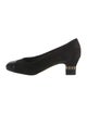 Chanel Interlocking CC Logo Suede Pumps