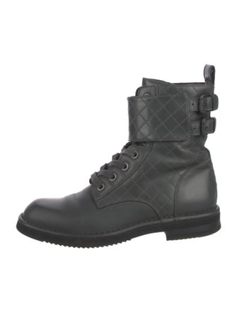 Chanel 2014 Interlocking CC Logo Combat Boots