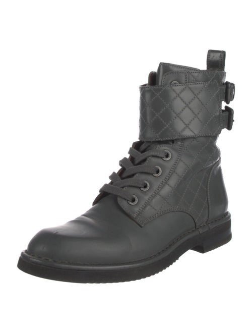 Chanel 2014 Interlocking CC Logo Combat Boots