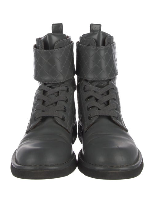 Chanel 2014 Interlocking CC Logo Combat Boots