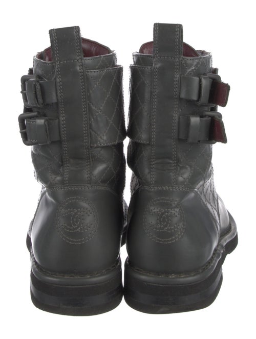 Chanel 2014 Interlocking CC Logo Combat Boots