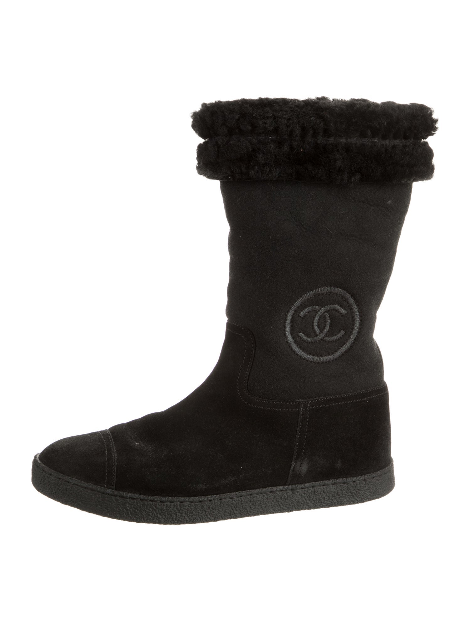 Chanel 2016 Interlocking CC Logo Snow Boots
