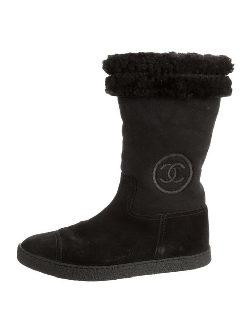 Chanel 2016 Interlocking CC Logo Snow Boots