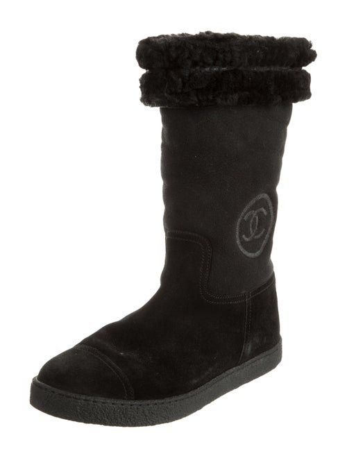 Chanel 2016 Interlocking CC Logo Snow Boots