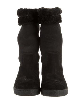 Chanel 2016 Interlocking CC Logo Snow Boots