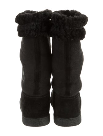 Chanel 2016 Interlocking CC Logo Snow Boots