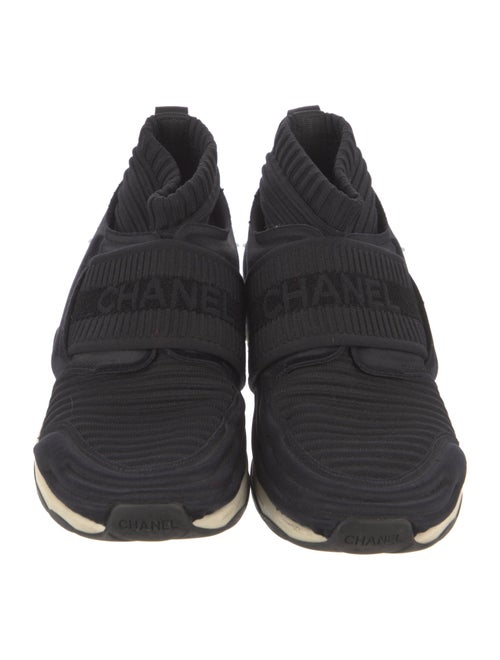 Chanel Interlocking CC Logo Nylon Sock Sneakers