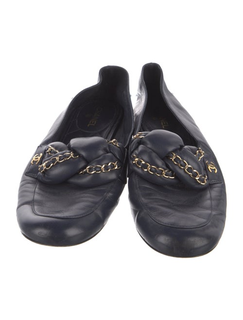 Chanel Interlocking CC Logo Leather Loafers
