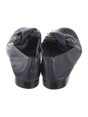 Chanel Interlocking CC Logo Leather Loafers
