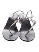 Chanel Interlocking CC Logo Patent Leather T-Strap Sandals