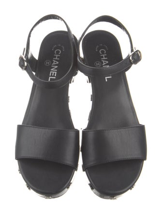 Chanel 2016 Interlocking CC Logo Sandals
