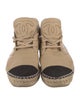 Chanel Interlocking CC Logo Leather Espadrilles