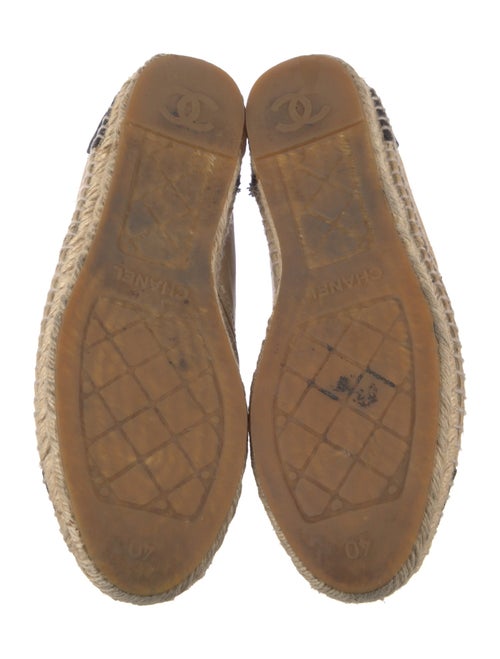 Chanel Interlocking CC Logo Leather Espadrilles