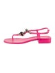 Chanel 2023 Interlocking CC Logo T-Strap Sandals